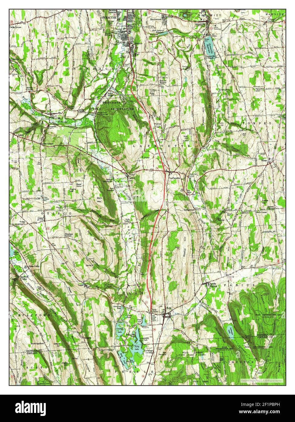 Tully, New York, map 1955, 162500, United States of America by