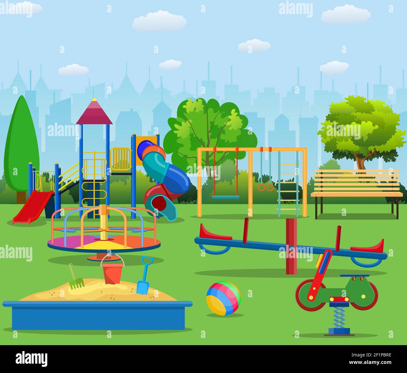 playground cartoon background