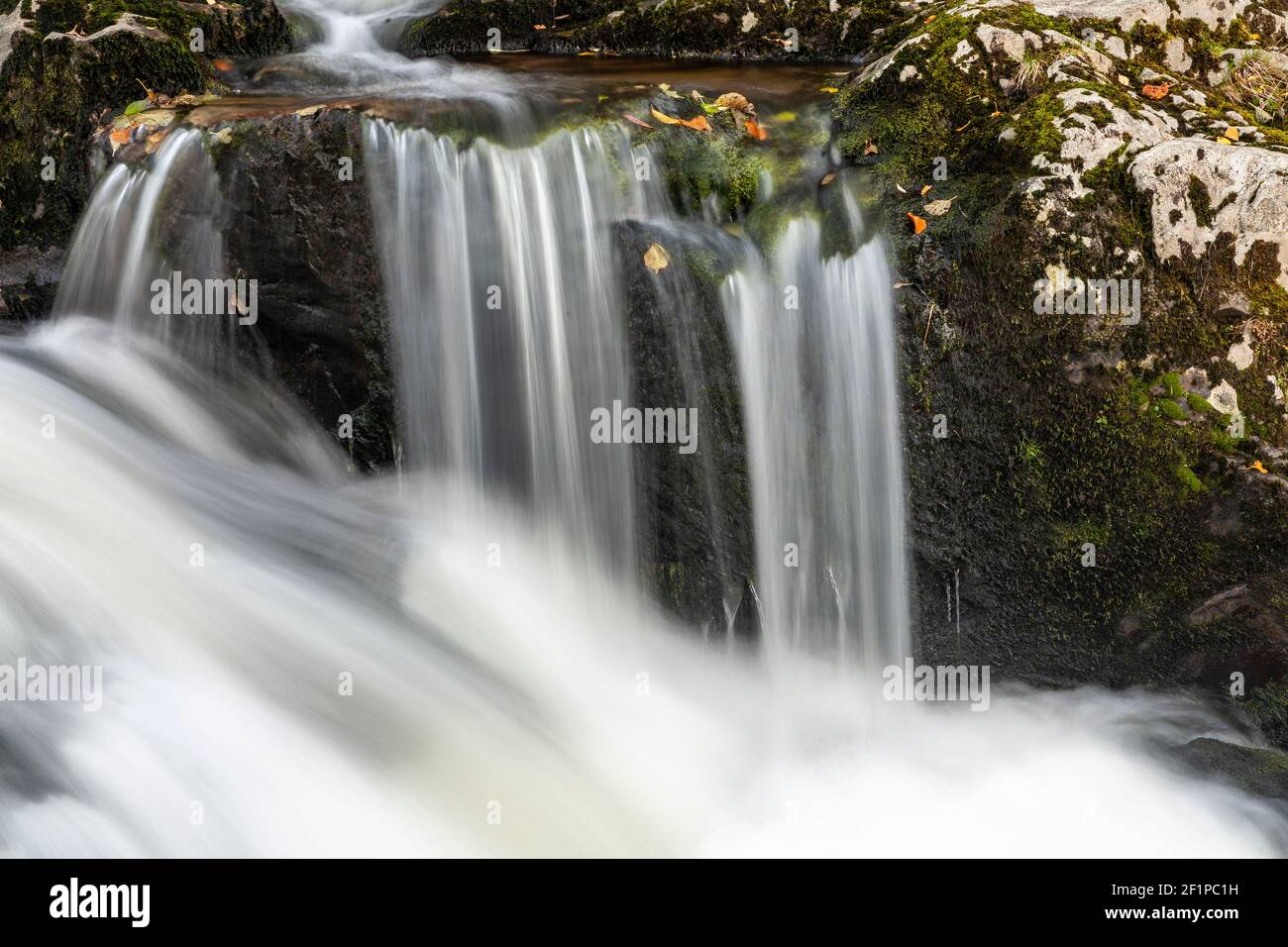 Aira Force waterfalls in autumn, Lake District, Cumbria, England Stock Photo