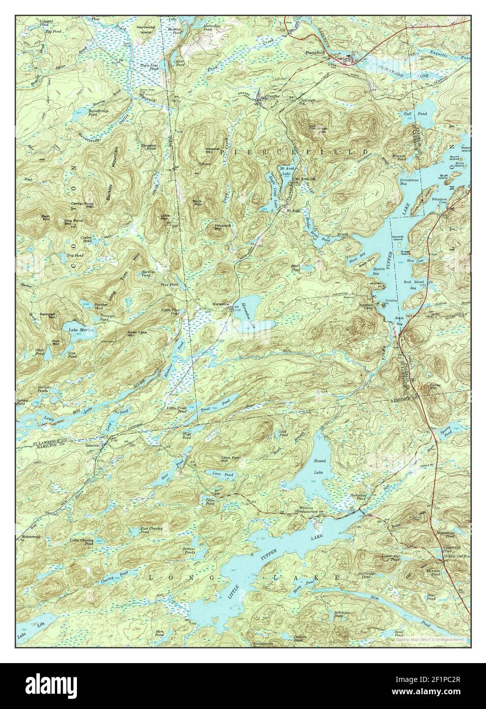 Central Lake Topographic Map 1954