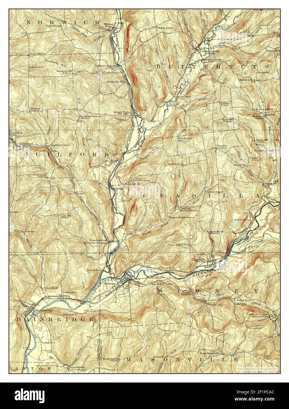 Unadilla, New York, map 1918, 162500, United States of America by