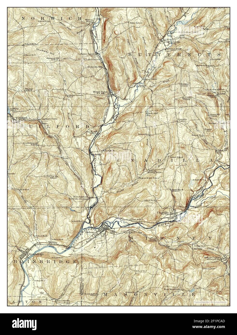 Unadilla, New York, map 1918, 162500, United States of America by