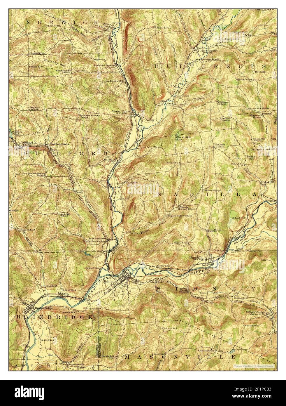 Unadilla, New York, map 1918, 162500, United States of America by