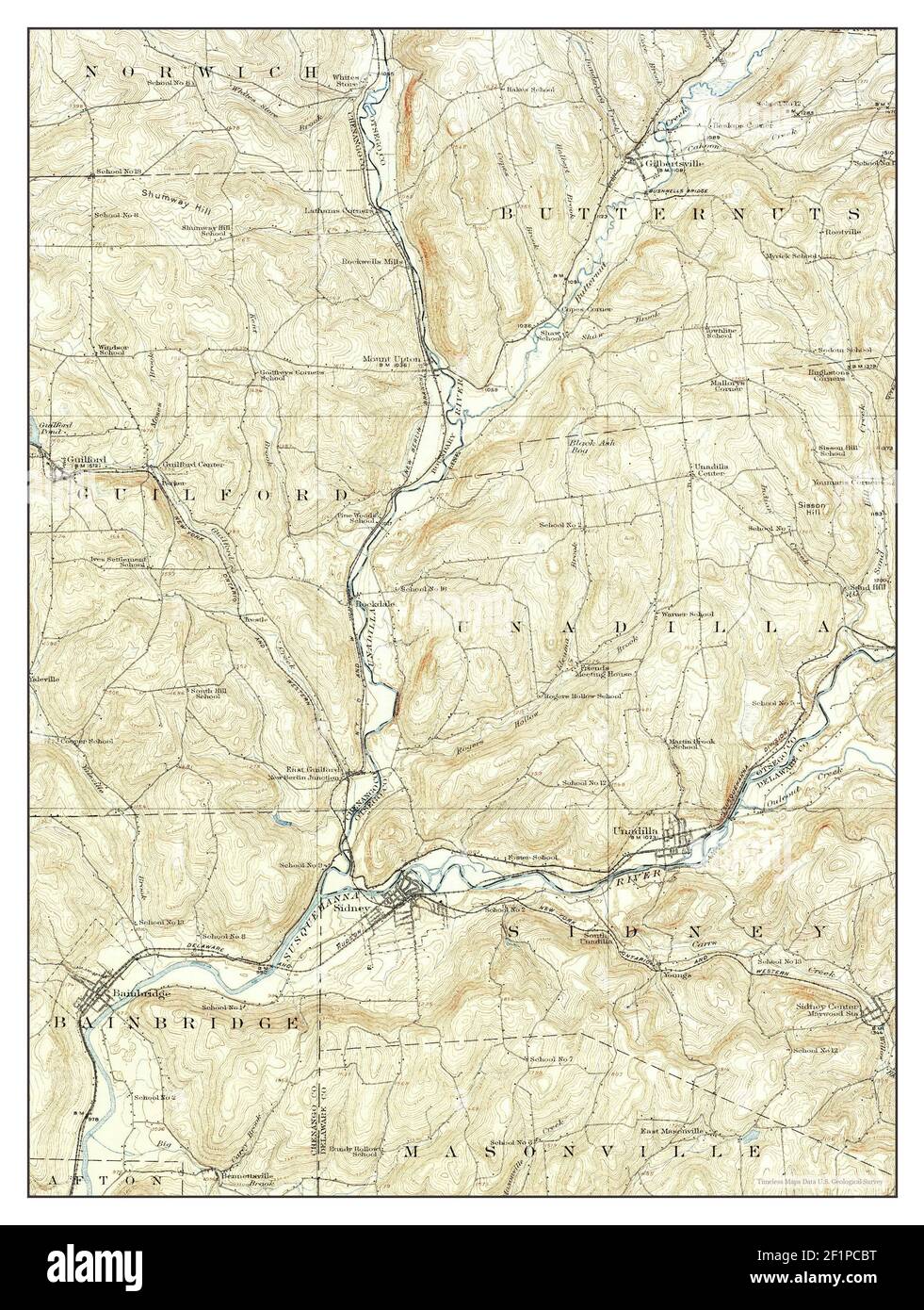 Unadilla, New York, map 1918, 162500, United States of America by Timeless Maps, data U.S
