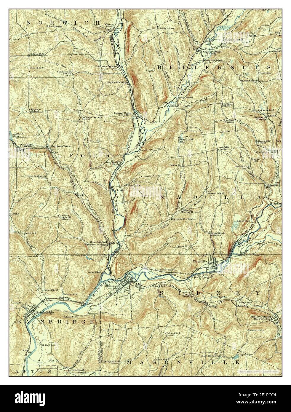 Unadilla, New York, map 1918, 162500, United States of America by Timeless Maps, data U.S
