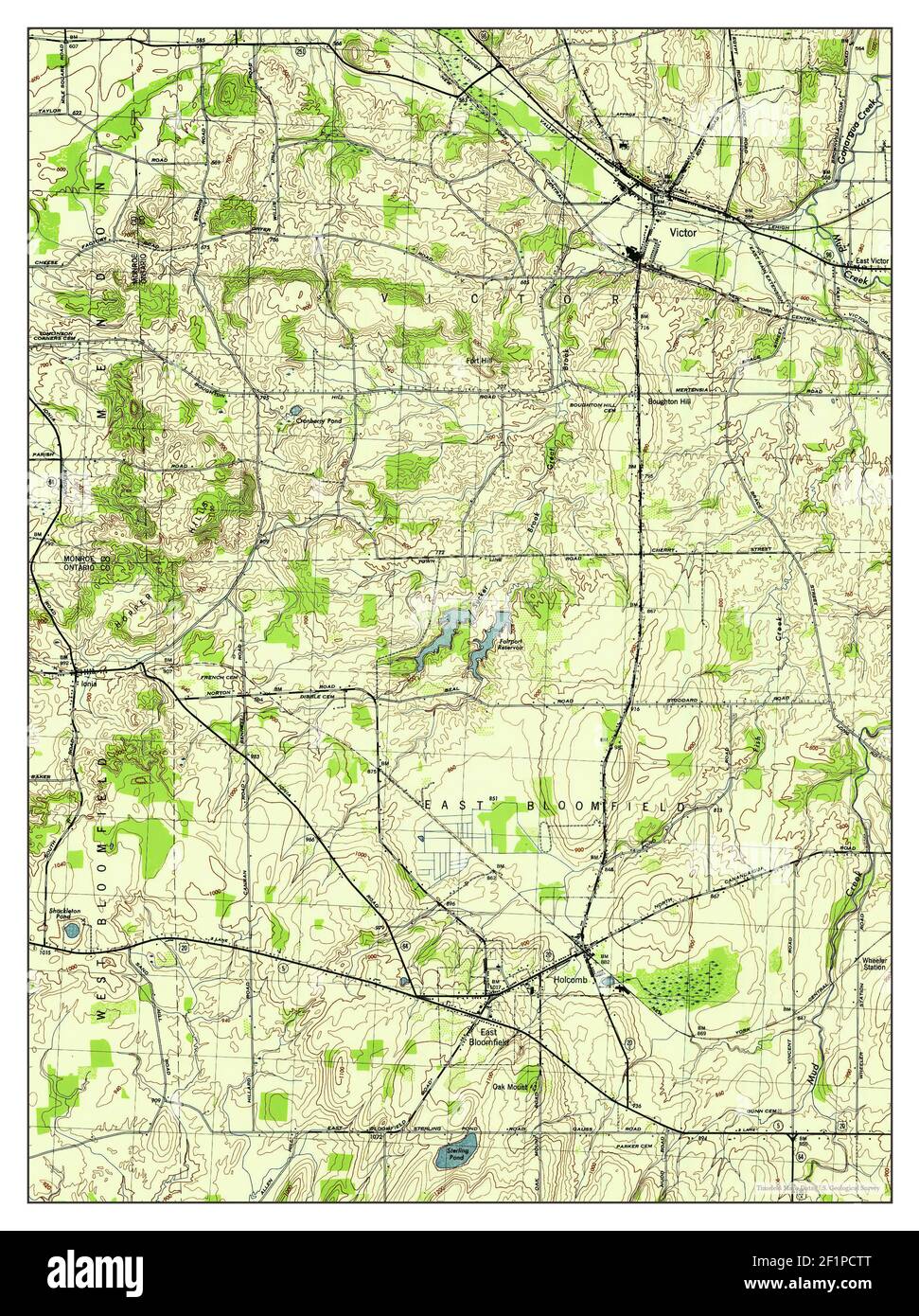 Victor, New York, map 1942, 131680, United States of America by Timeless Maps, data U.S