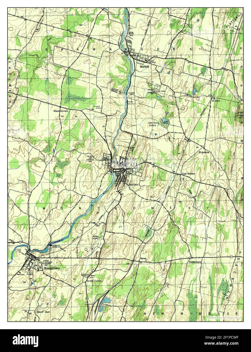 Map of walden new york Cut Out Stock Images & Pictures Alamy