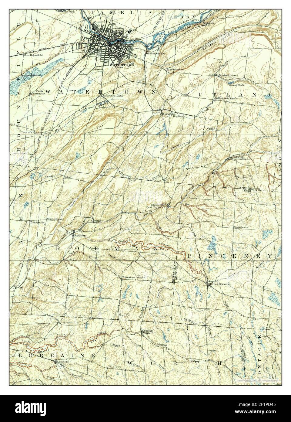 Watertown, New York, map 1908, 162500, United States of America by