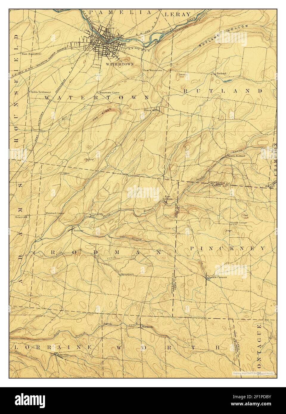 Watertown, New York, map 1898, 162500, United States of America by