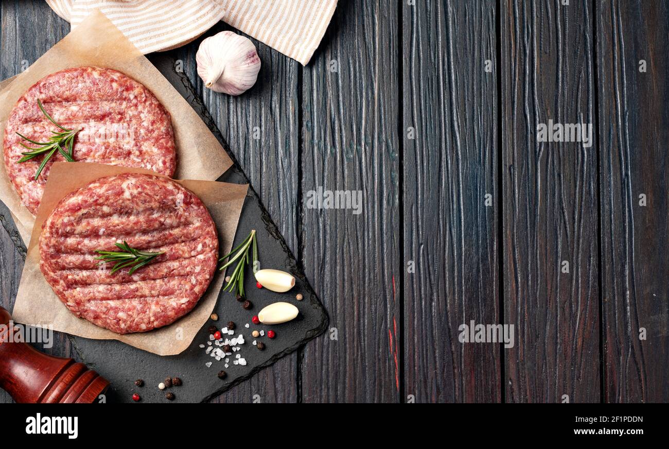 Raw Ground beef meat Stock Photo