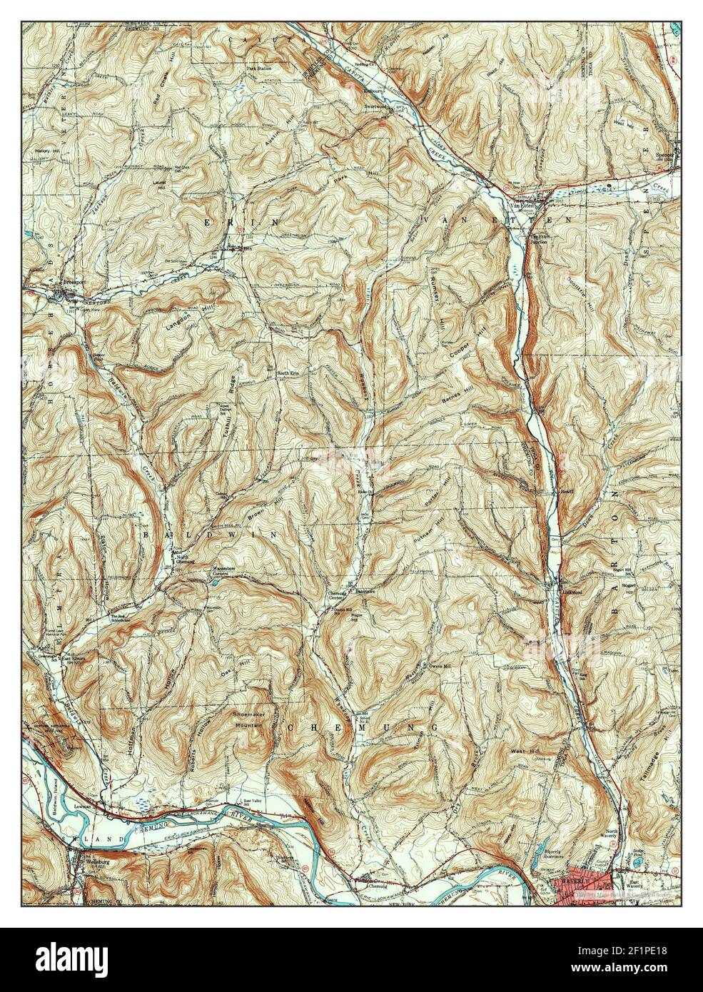 Map of waverly new york hires stock photography and images Alamy