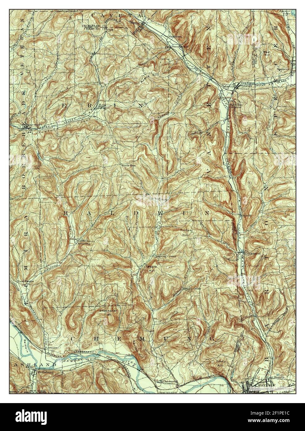 Map of waverly new york hires stock photography and images Alamy