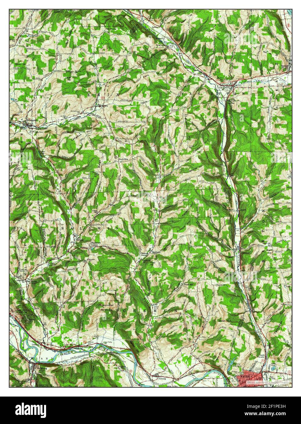 Map of waverly new york hires stock photography and images Alamy