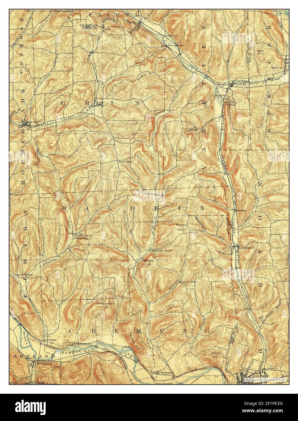 Map of waverly new york hires stock photography and images Alamy