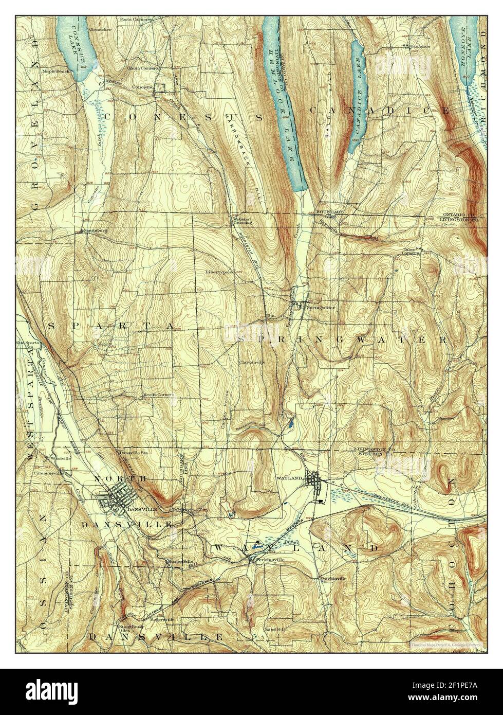 Wayland New York Map 1902 1 62500 United States Of America By 
