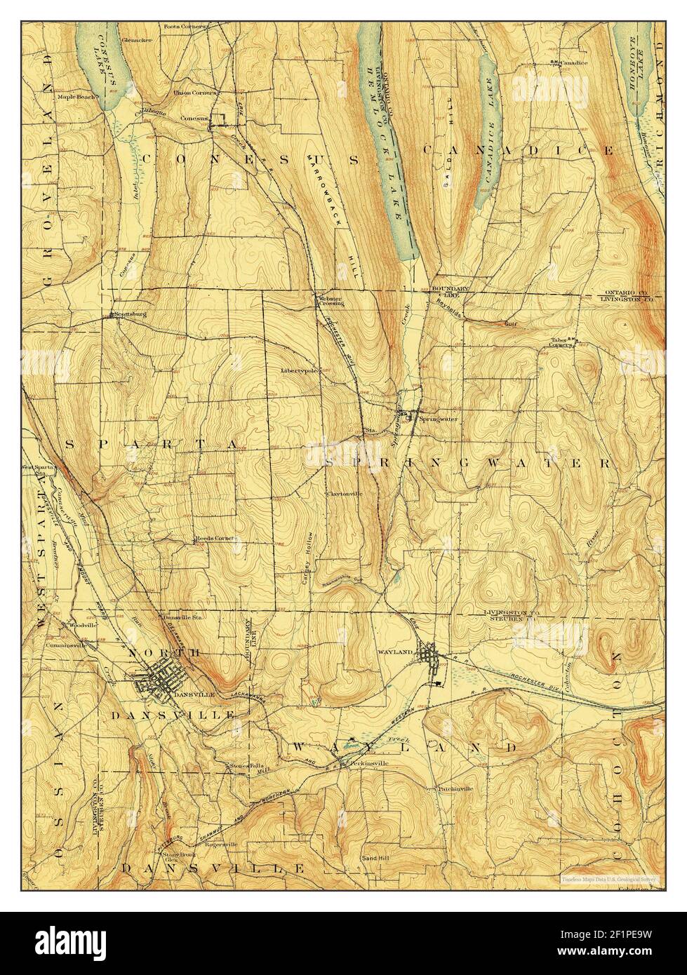 Wayland, New York, map 1904, 162500, United States of America by
