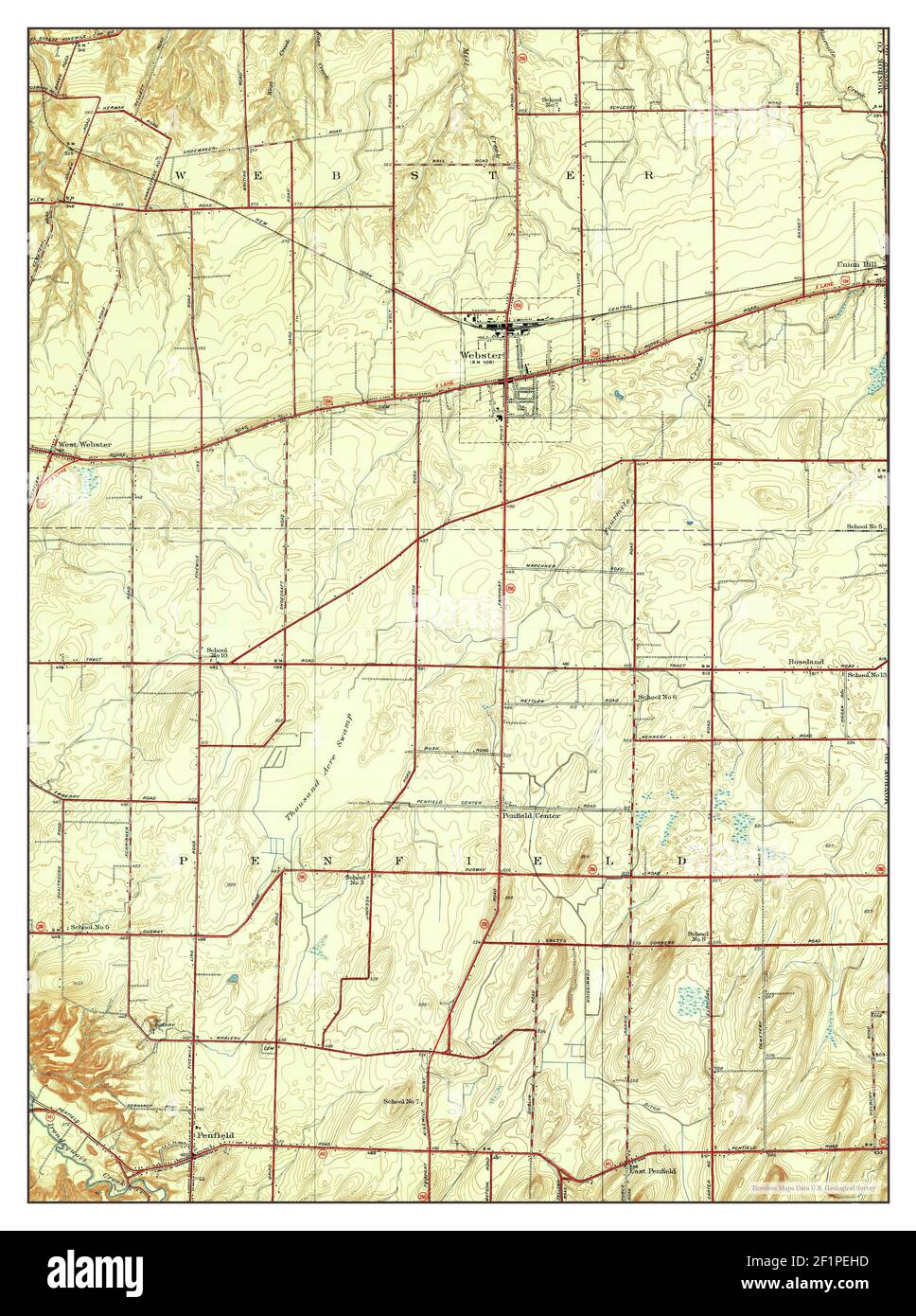 Webster, New York, map 1934, 124000, United States of America by Timeless Maps, data U.S
