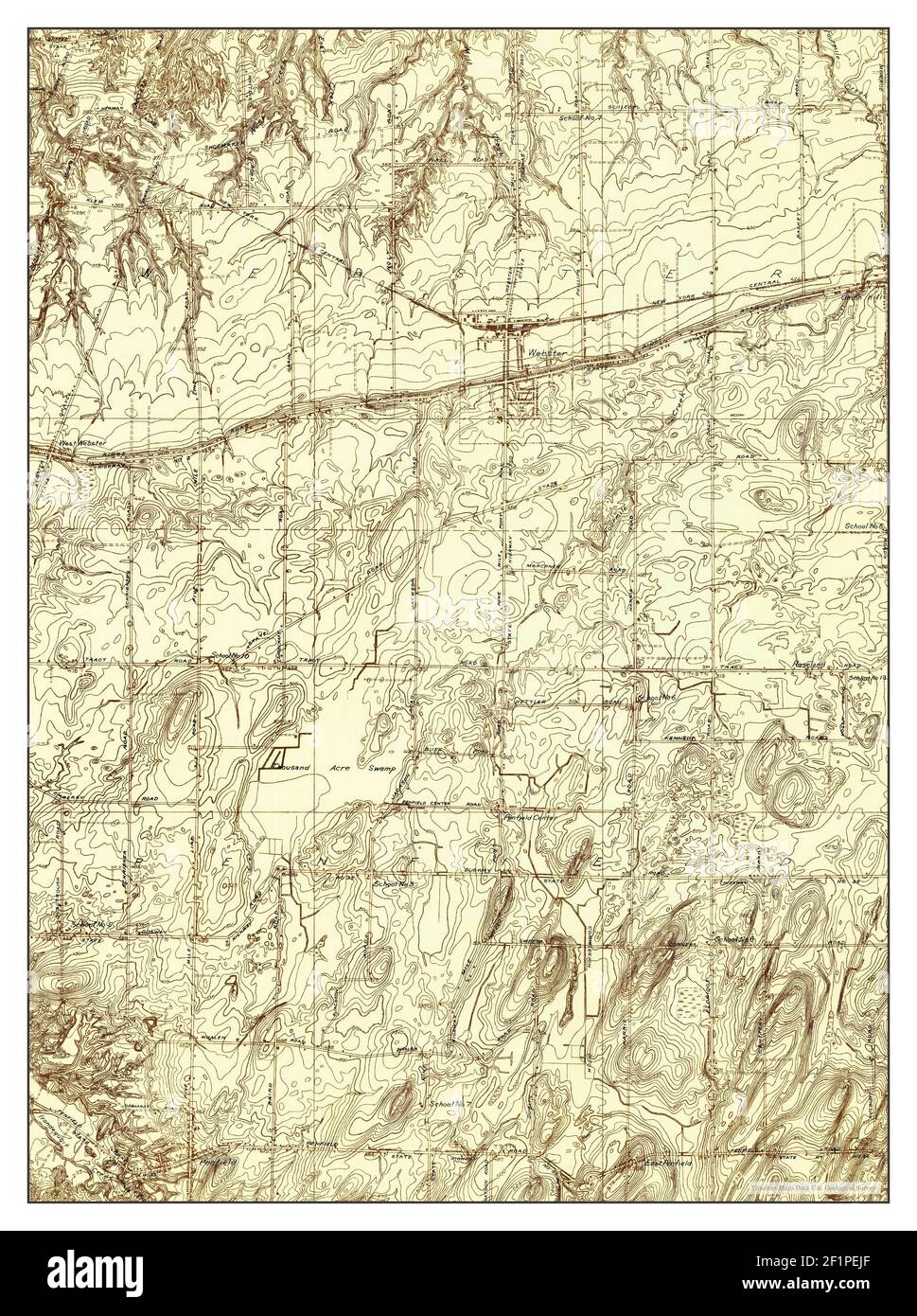 Webster, New York, map 1932, 124000, United States of America by Timeless Maps, data U.S