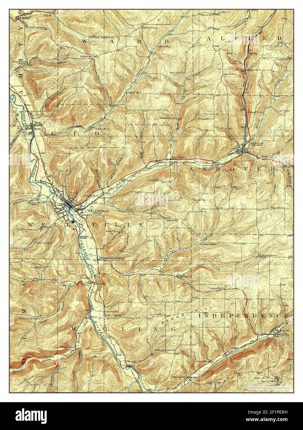 Wellsville, New York, map 1926, 162500, United States of America by