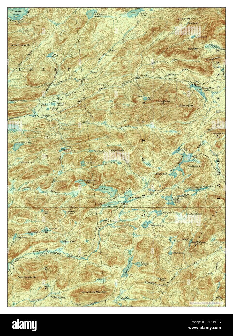 West Canada Lakes, New York, map 1903, 162500, United States of
