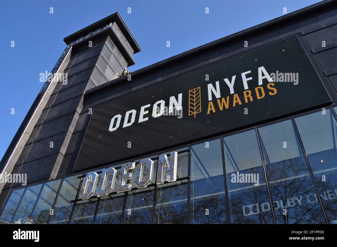 National Youth Film Academy NYFA Awards sign at Odeon West End