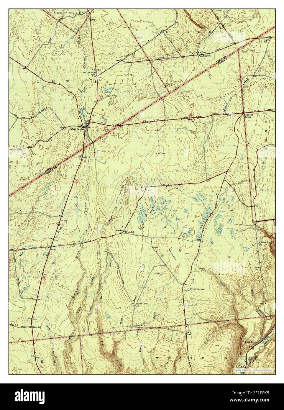 West Leyden, New York, map 1947, 131680, United States of America by