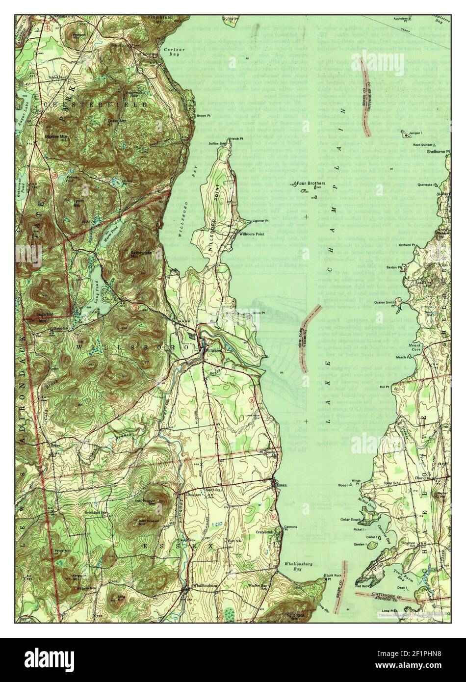 Map of willsboro new york hires stock photography and images Alamy