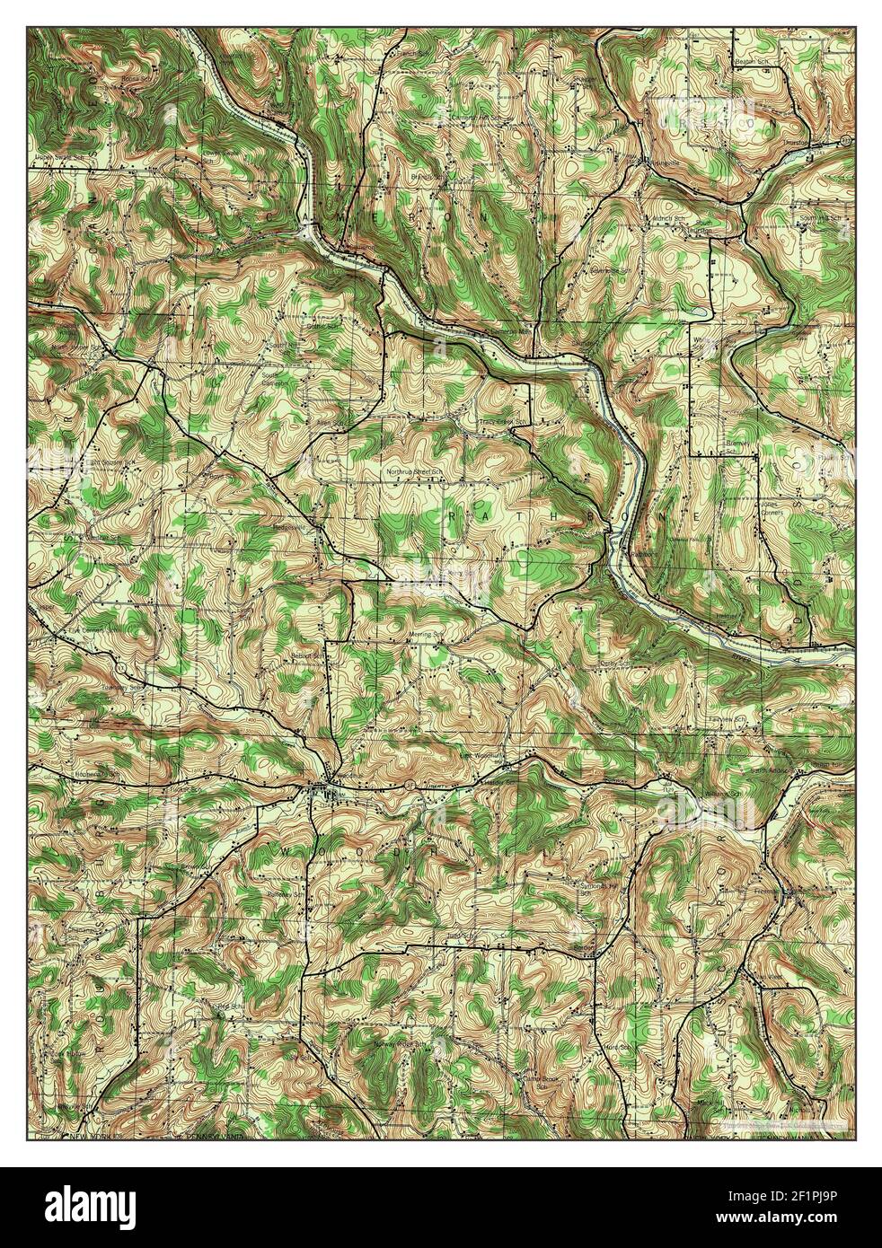 Woodhull, New York, map 1944, 162500, United States of America by