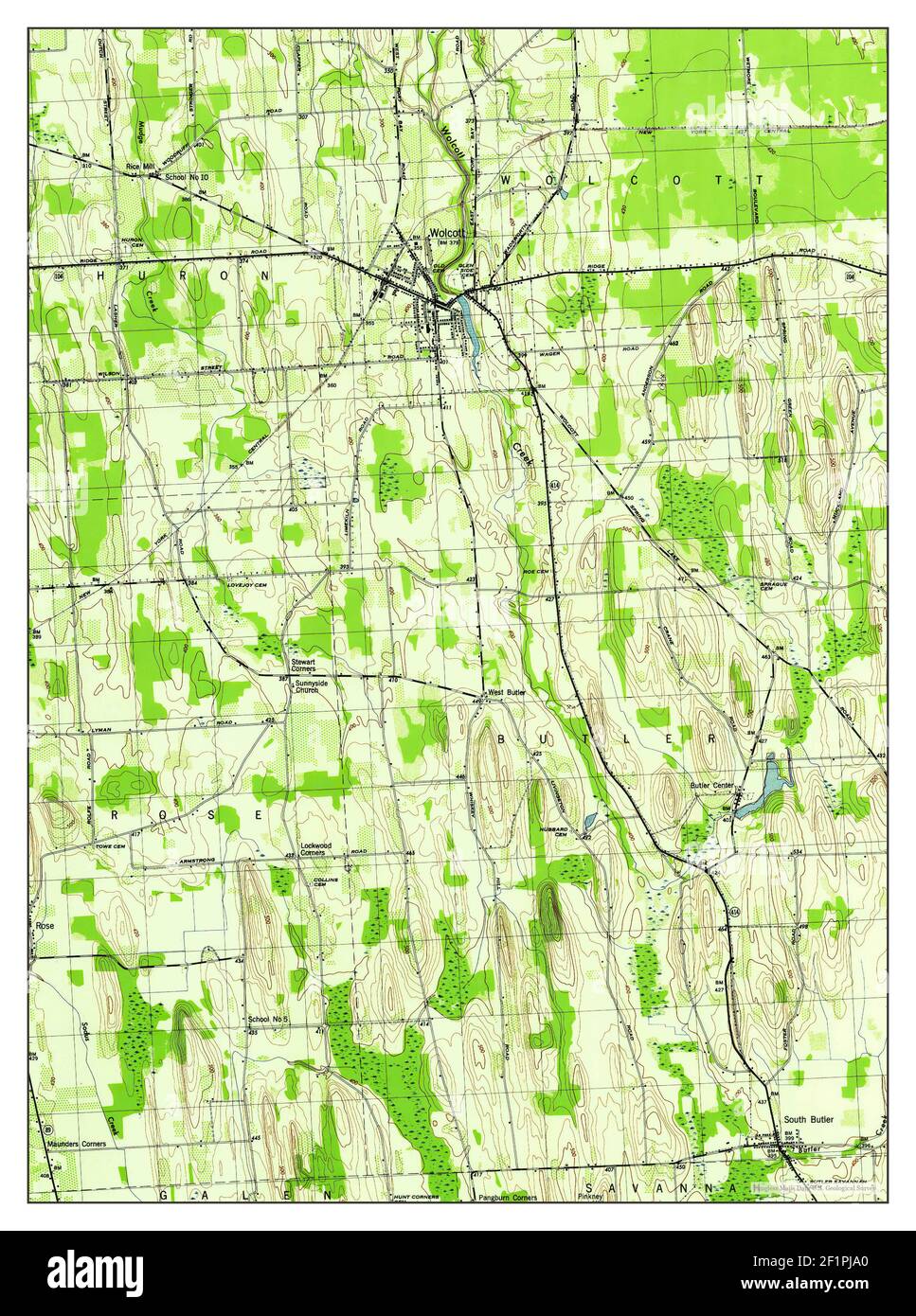 Wolcott, New York, map 1943, 131680, United States of America by