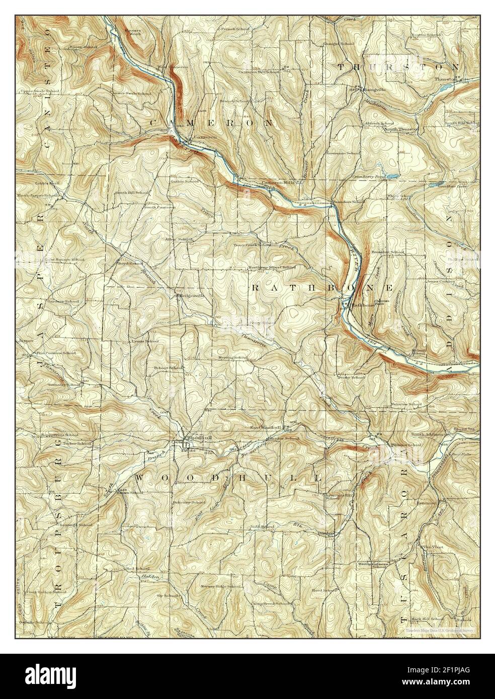 Woodhull, New York, map 1926, 162500, United States of America by