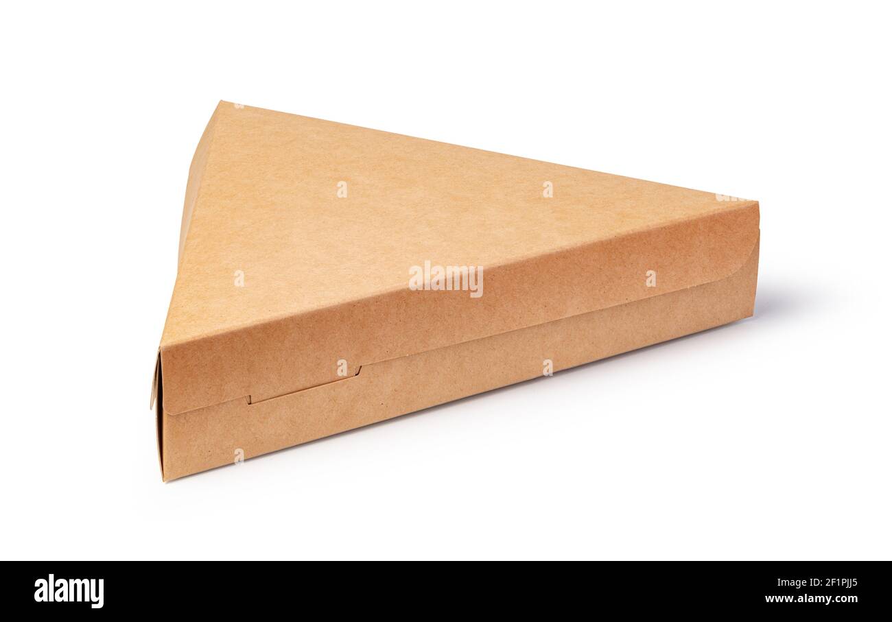 Brown unlabeled paper food box Stock Photo