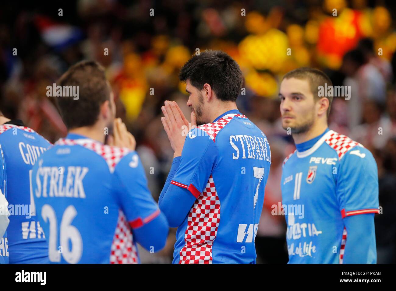 STEPANCIC Luka (CRO - Croatia) reacted to the failure, STRLEK Manuel (CRO -  Croatia), MATULIC Jerko (CRO - Croatia), GOJUN Jakov (CRO - Croatia) during  the 25th IHF Men's World Championship 2017