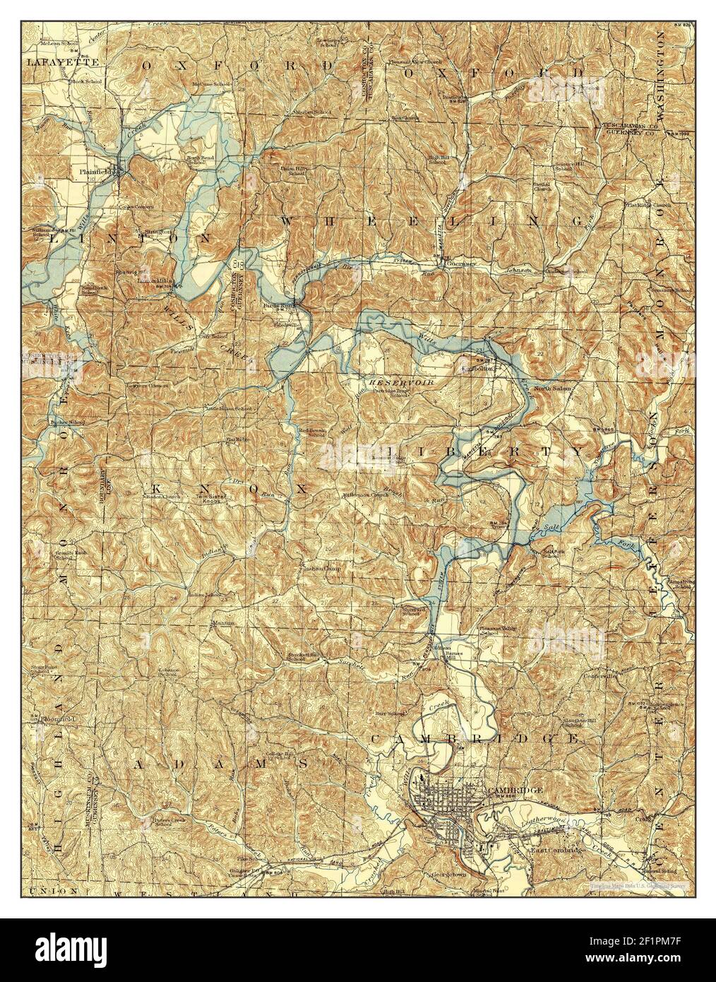 Cambridge, Ohio, map 1912, 162500, United States of America by