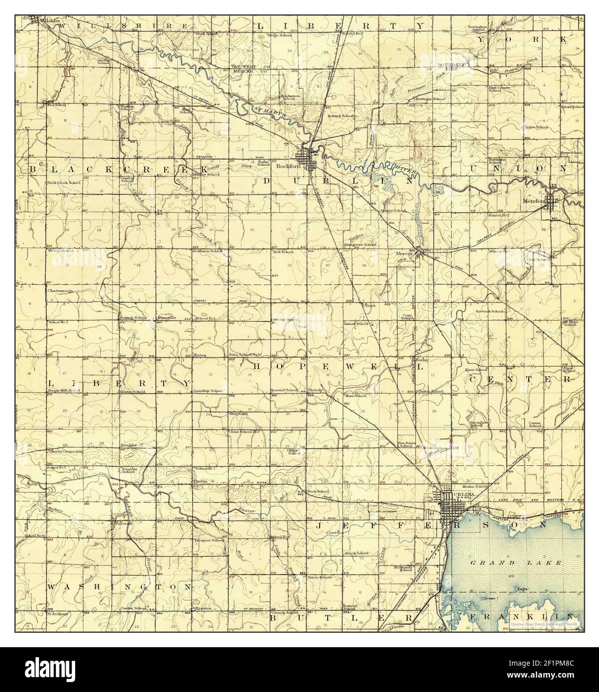 Celina Ohio Map from Alamy