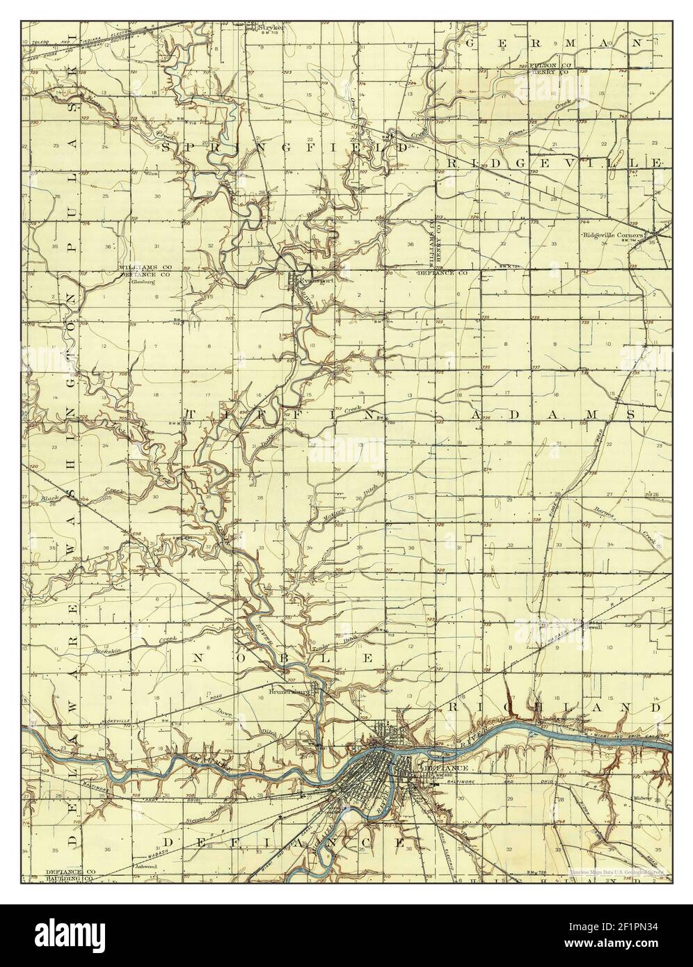 Defiance ohio map hires stock photography and images Alamy