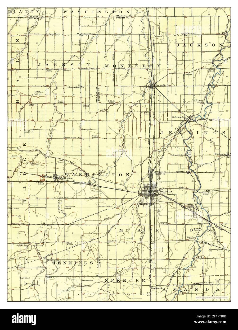 Map of delphos hires stock photography and images Alamy
