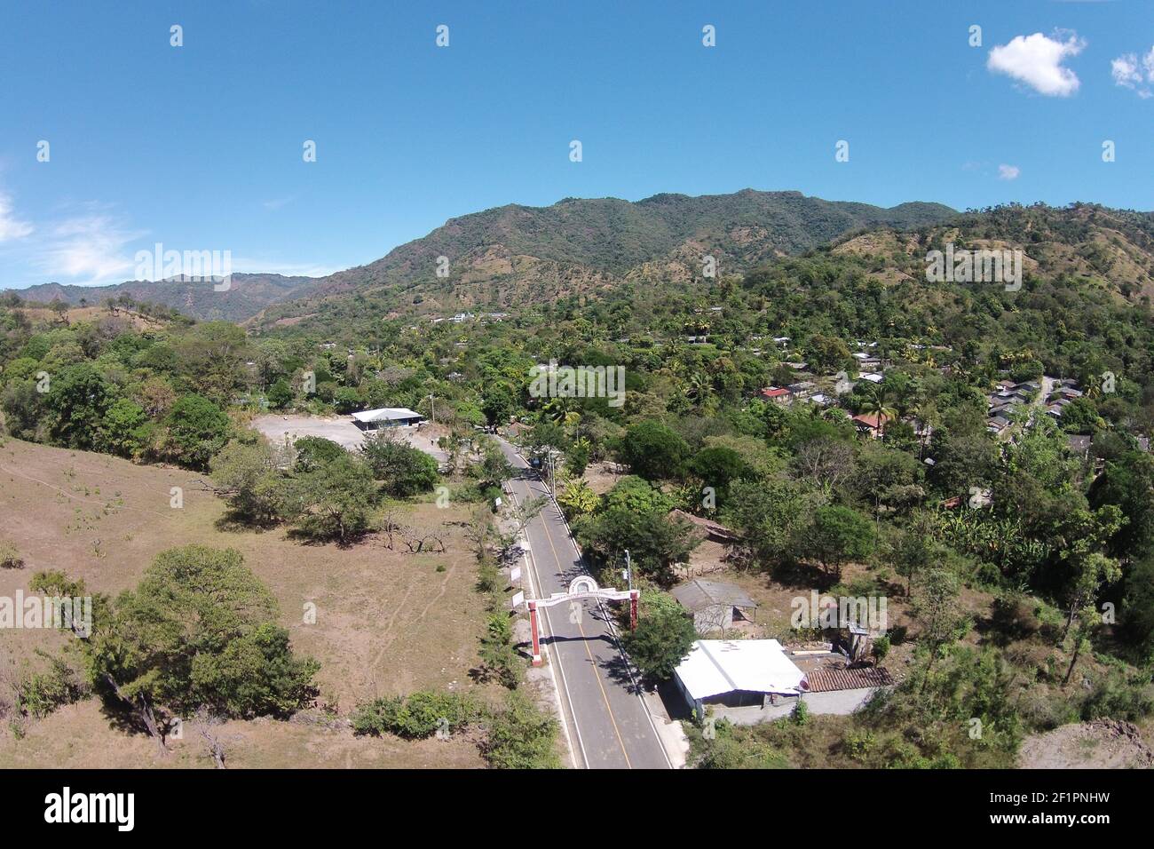 Summer road view blue hi-res stock photography and images - Alamy