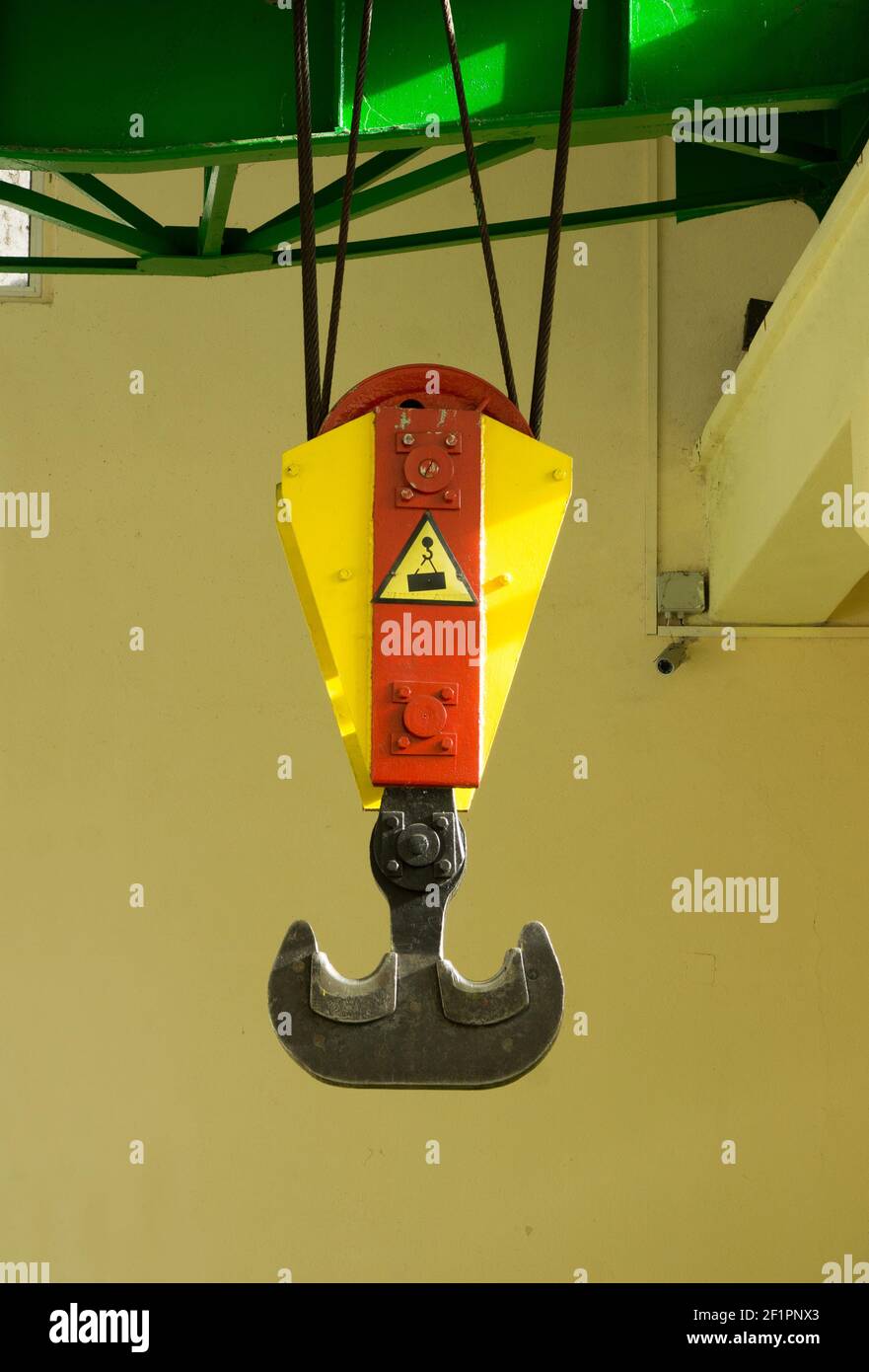 Heavy duty crane hook in hydroelectric power station Stock Photo Alamy
