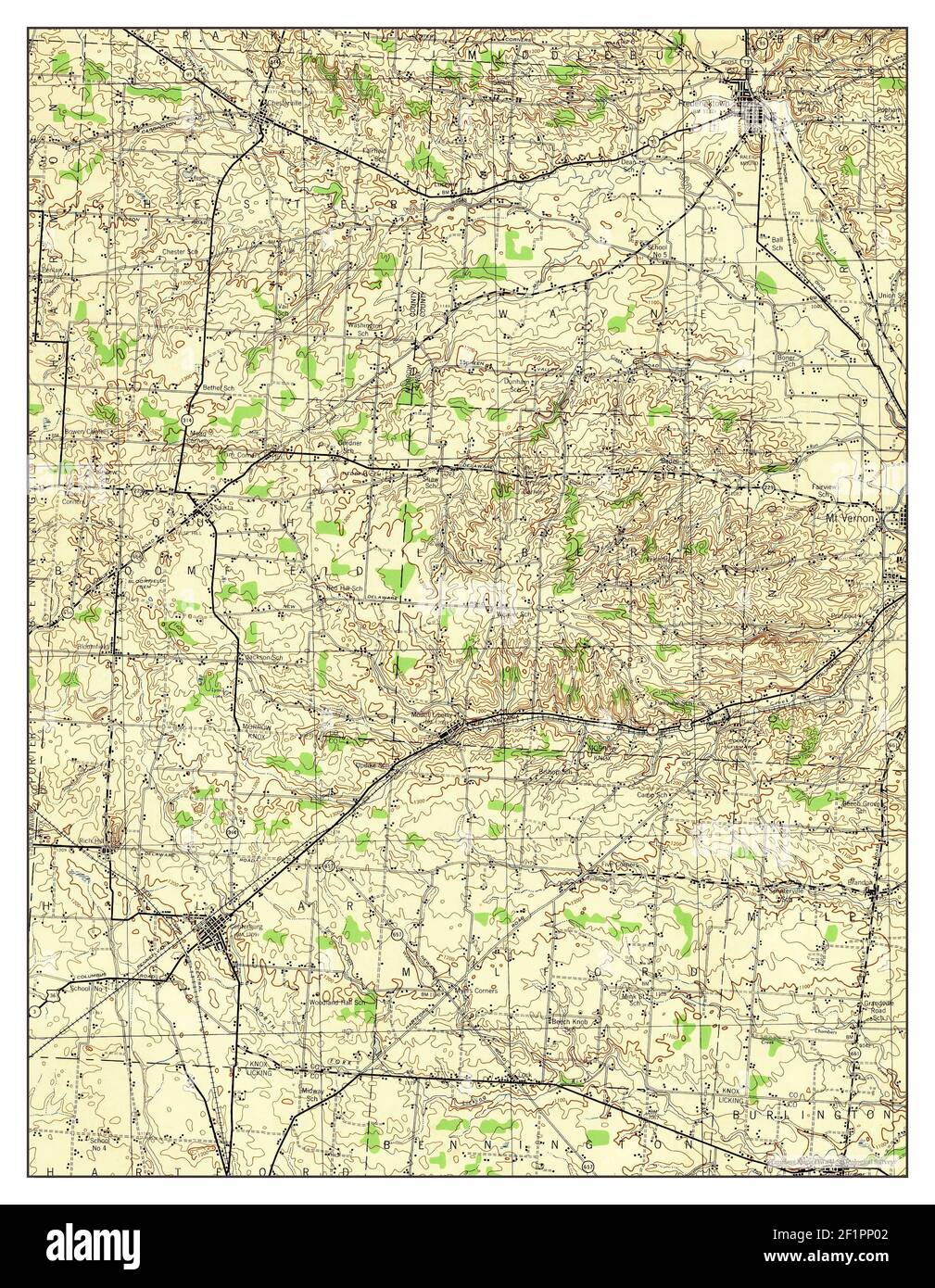 Fredericktown ohio map Cut Out Stock Images & Pictures Alamy