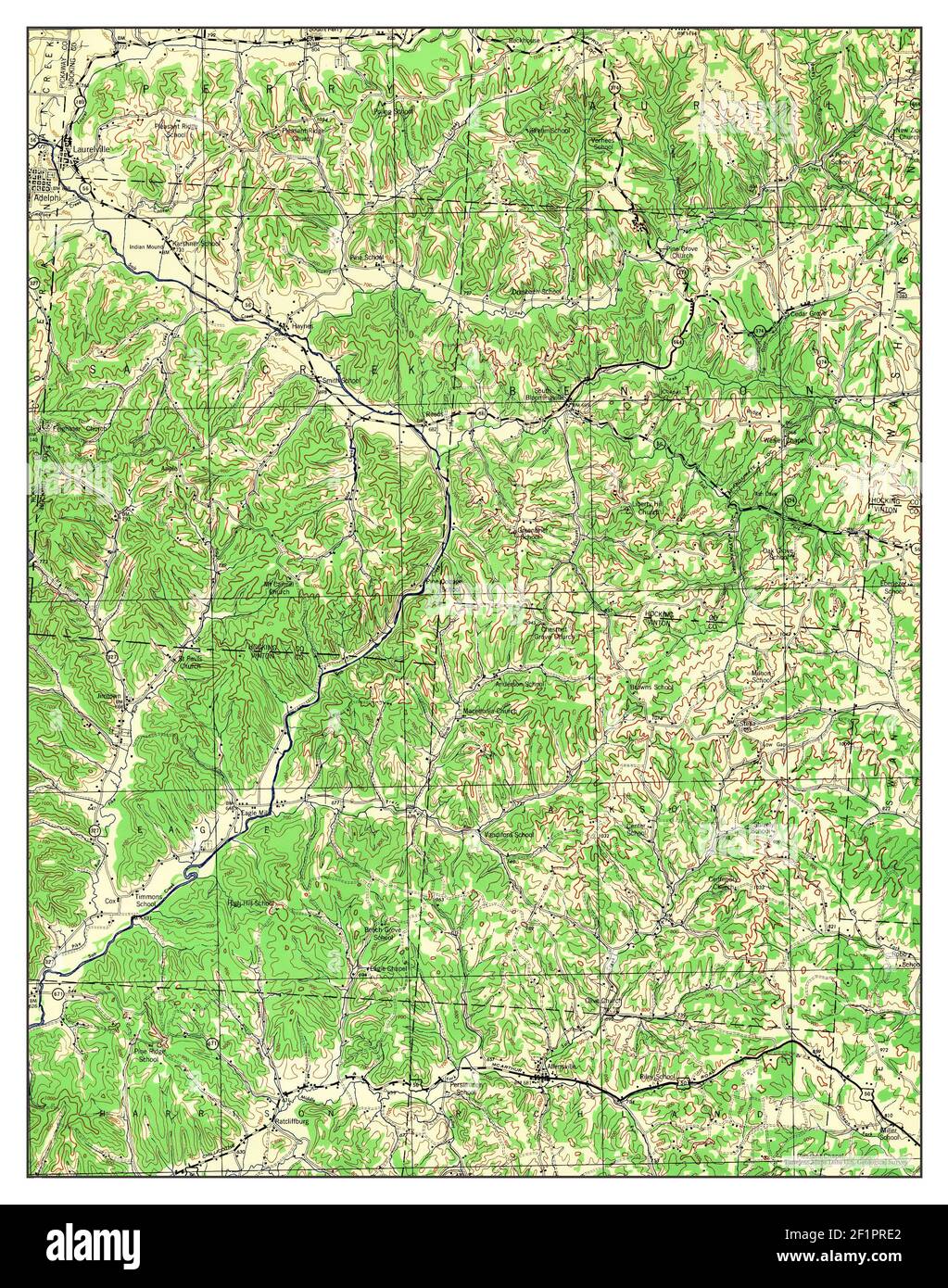 Laurelville, Ohio, map 1944, 162500, United States of America by Timeless Maps, data U.S