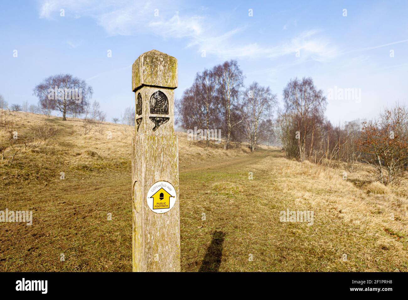 Cotswold Way National Trail long distance footpath crossing Rudge Hill