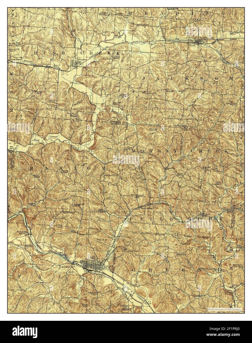 Logan, Ohio, map 1909, 162500, United States of America by Timeless