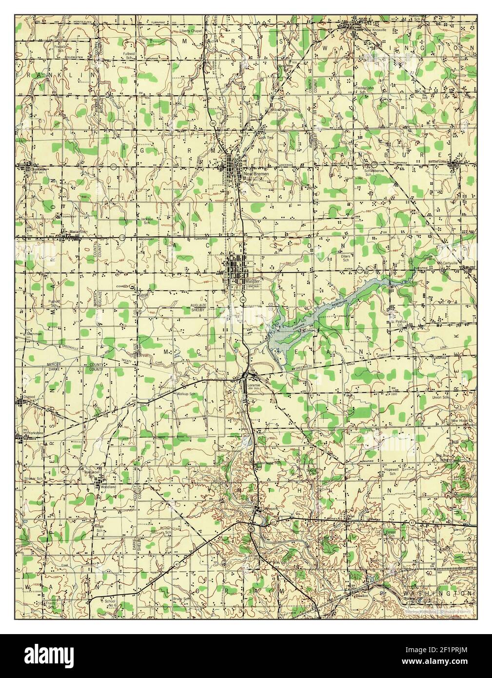 Loramie, Ohio, map 1944, 162500, United States of America by Timeless