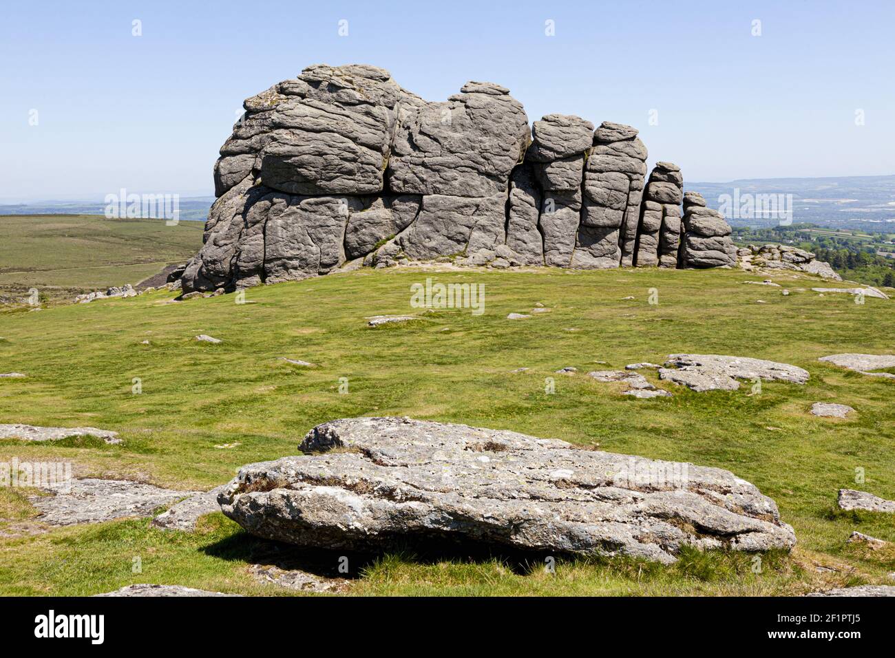 Haytor Rocks, a granite tor on Dartmoor, Devon, UK Stock Photo