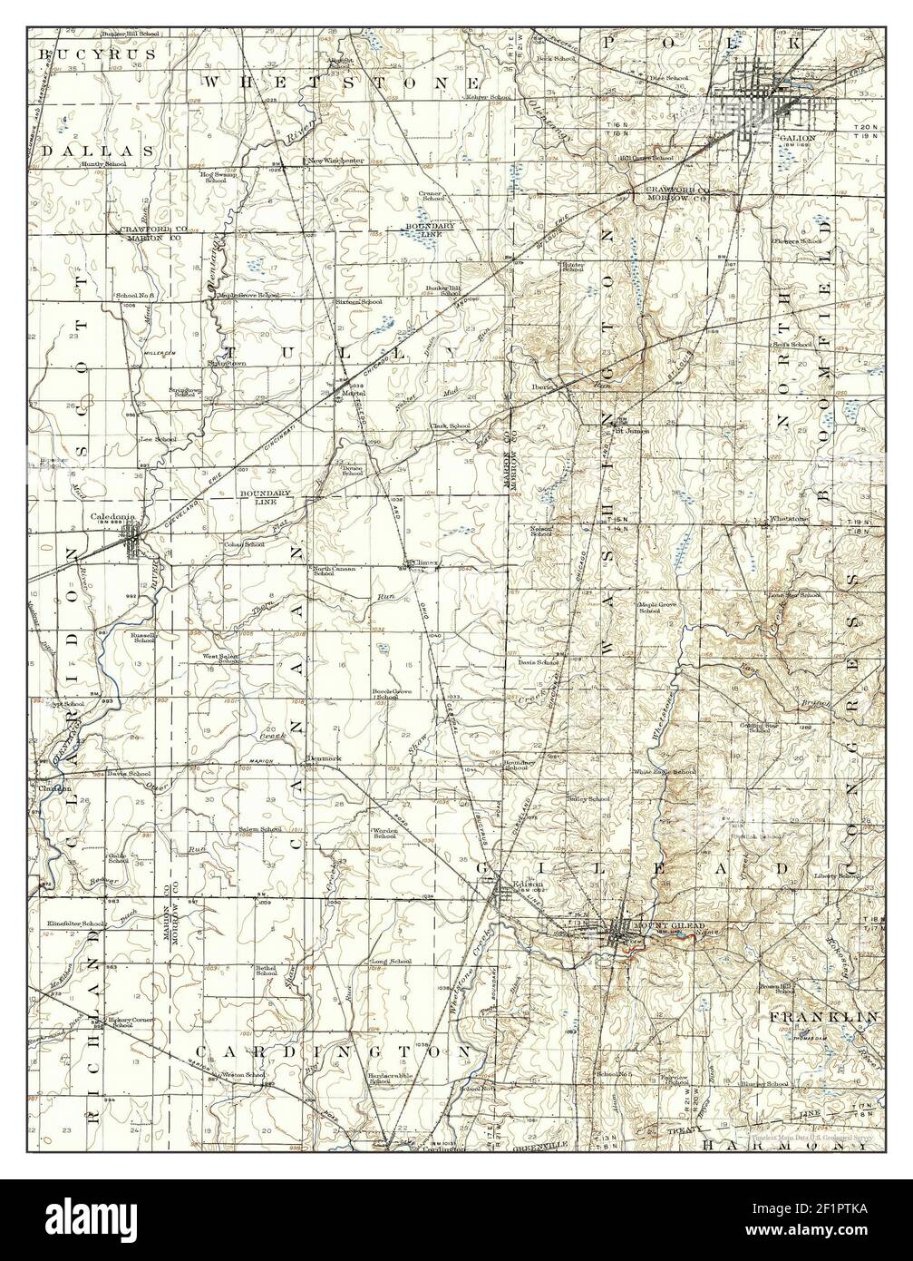 Mount Gilead, Ohio, map 1913, 162500, United States of America by