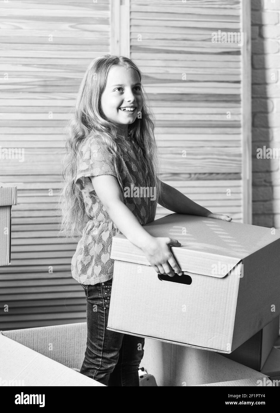 Big storage space. Box package and storage. Small child prepare for