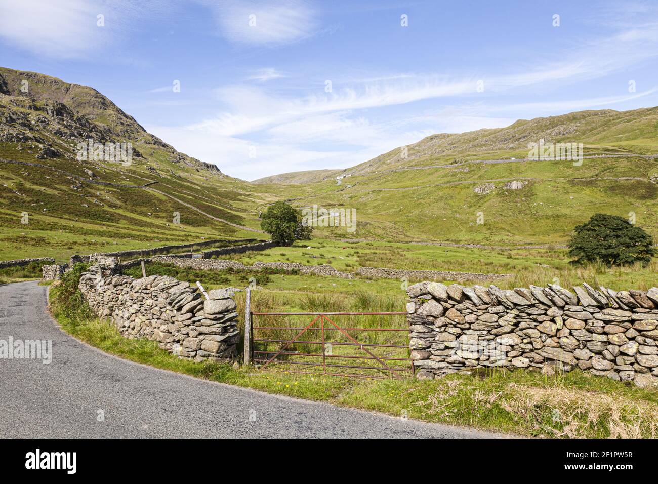 The English Lake District - the road called The Struggle from Ambleside to Kirkstone UK Stock Photo