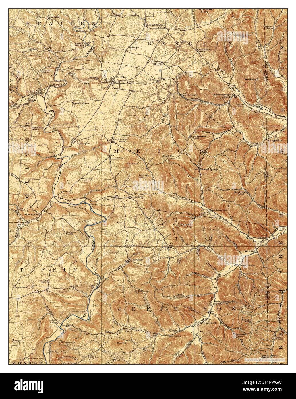 Map of peebles ohio hires stock photography and images Alamy