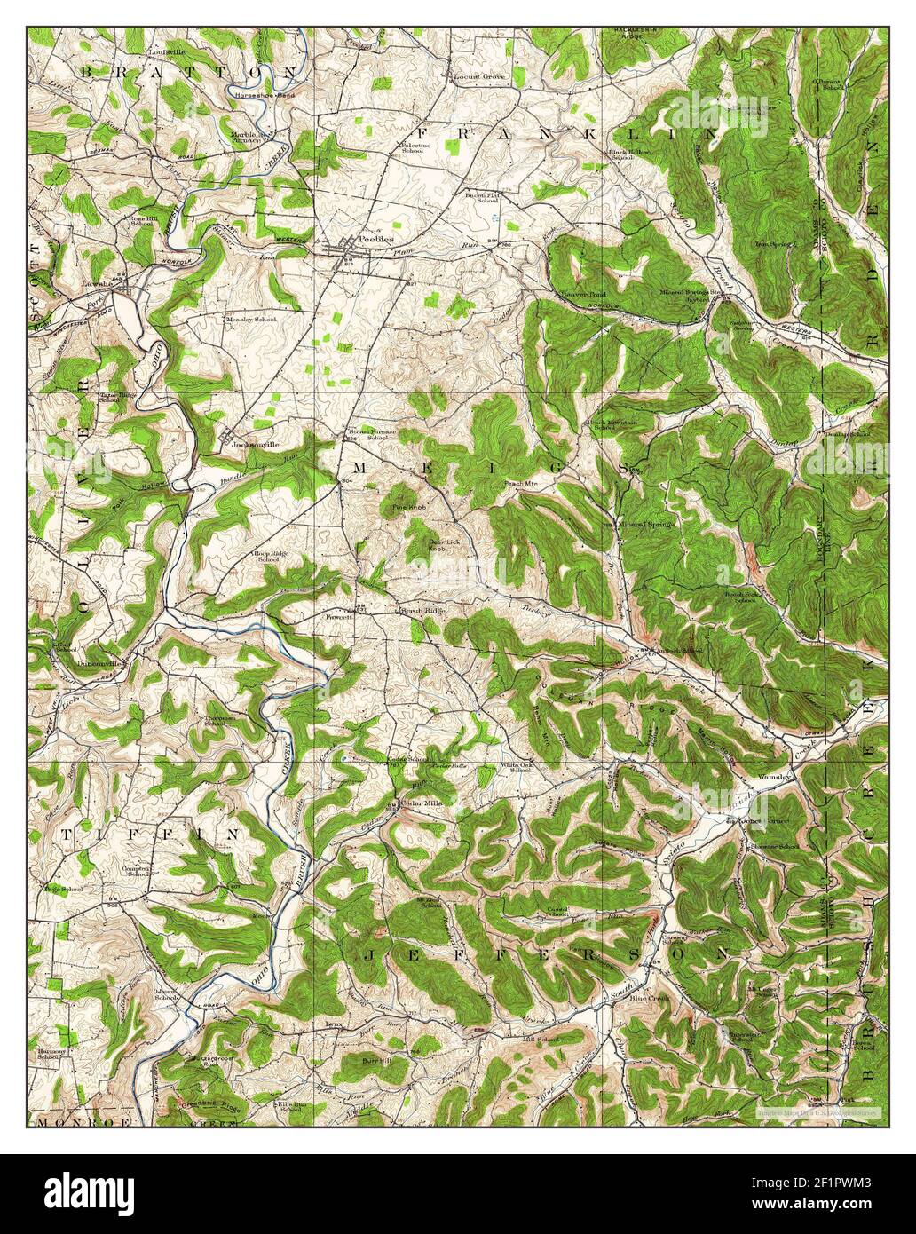 Peebles ohio map hires stock photography and images Alamy