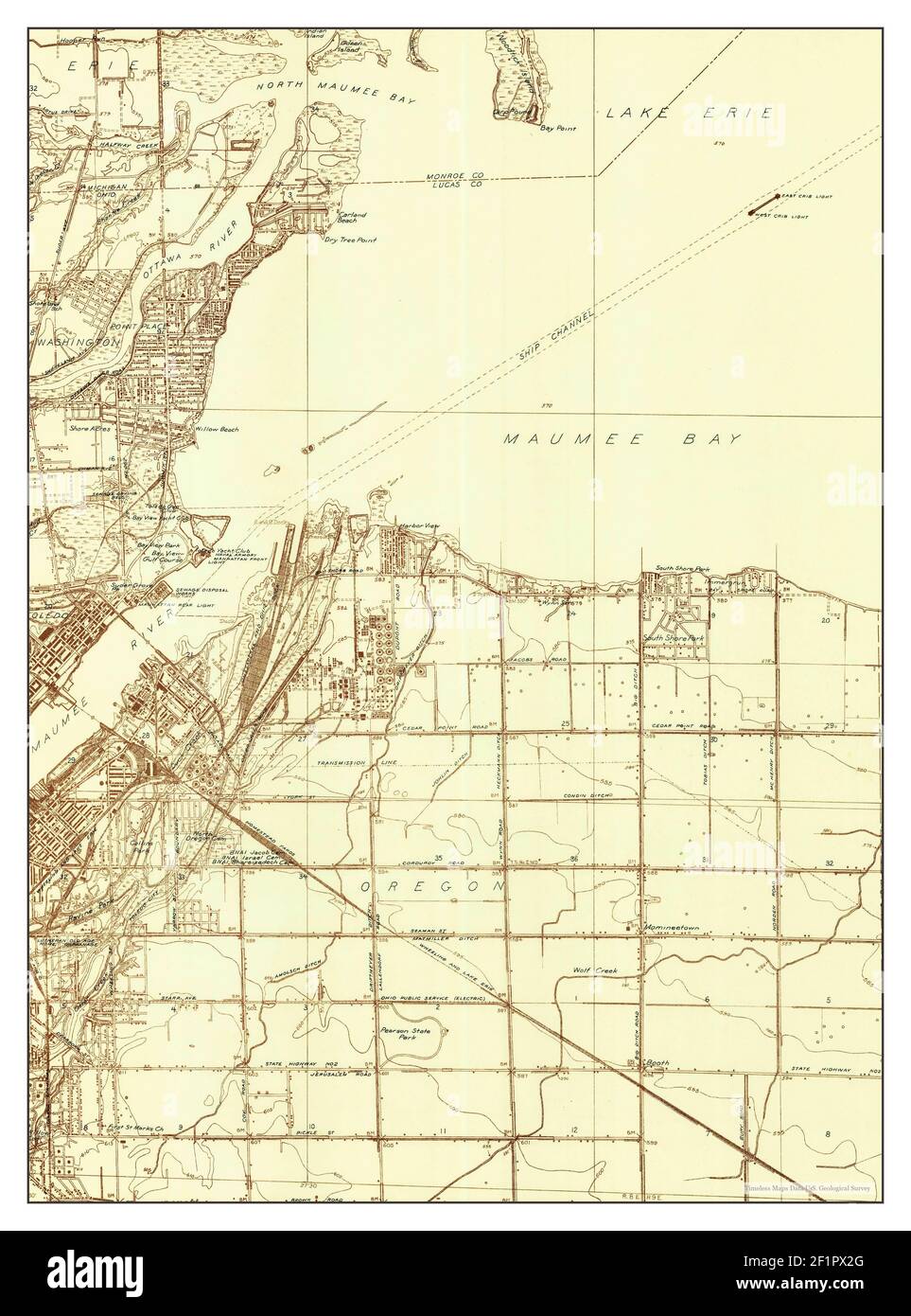 Point Place, Ohio, map 1934, 124000, United States of America by